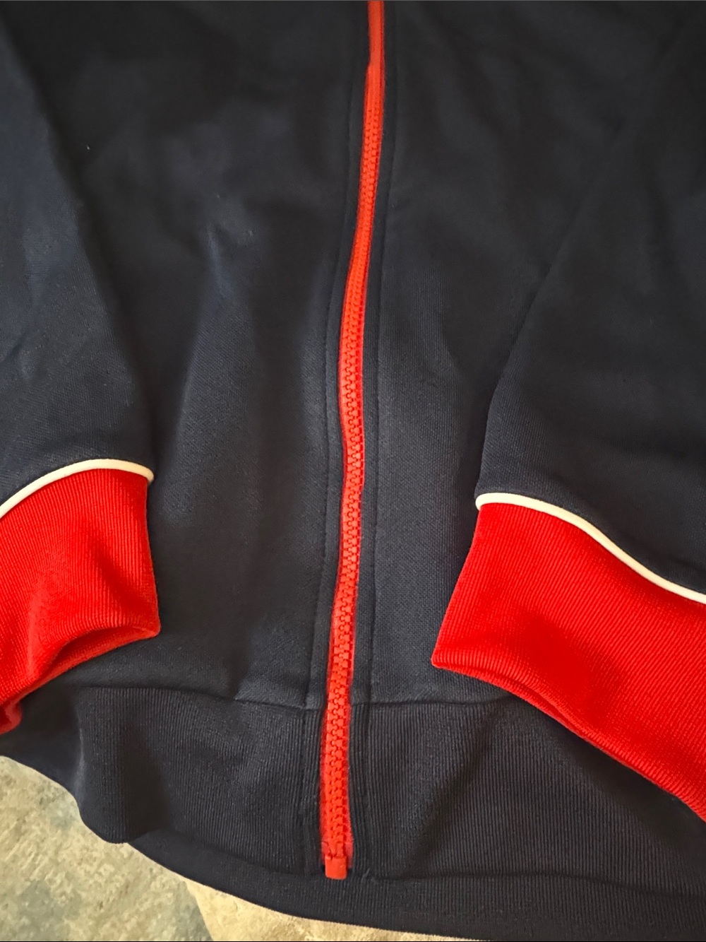 Lacoste Navy Jacket with Red Trim and Embroidered Logo - Picture 4 of 6